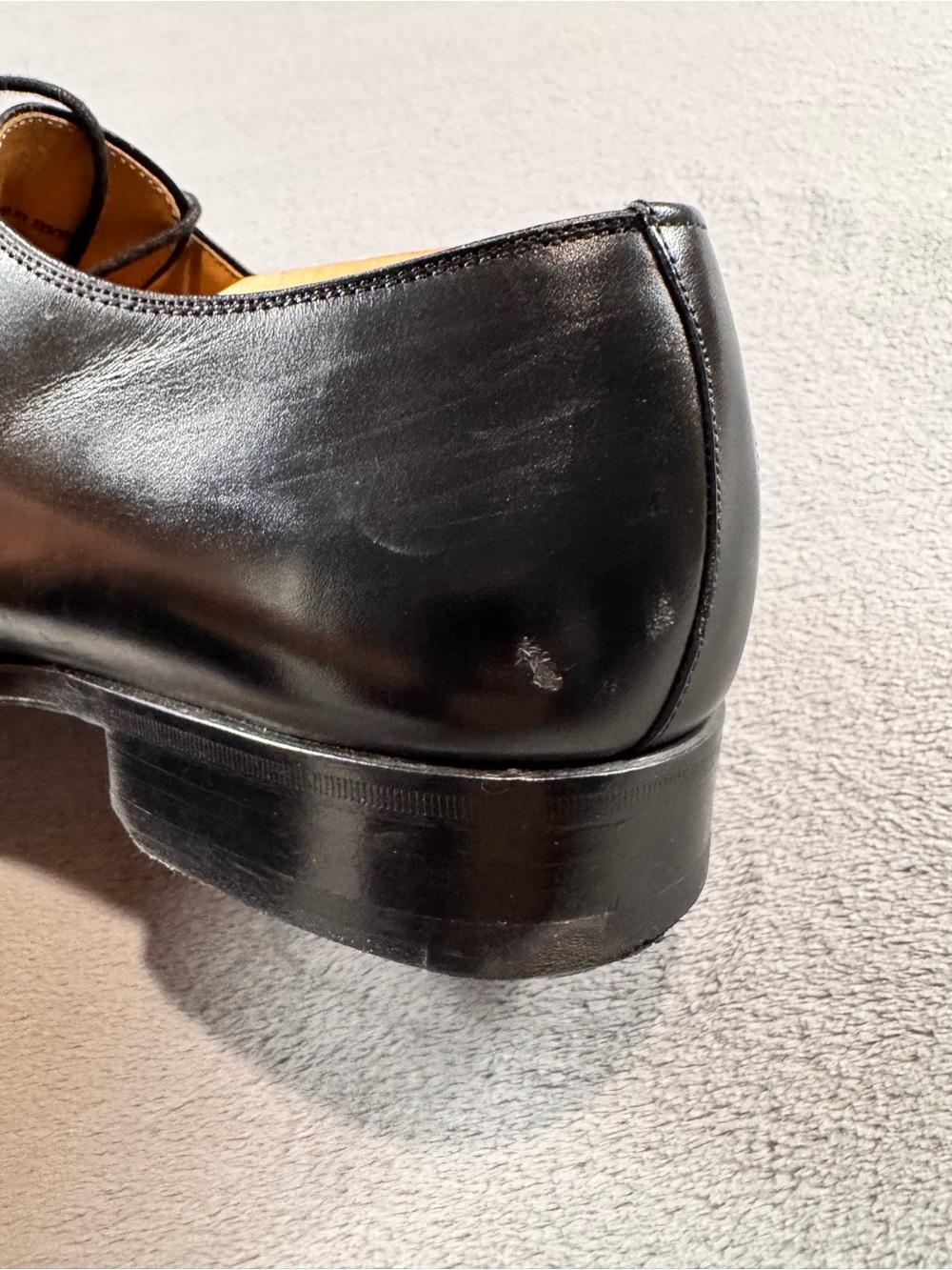 Magnanni Whole Cut Black Leather Dress Shoes - Picture 8 of 13